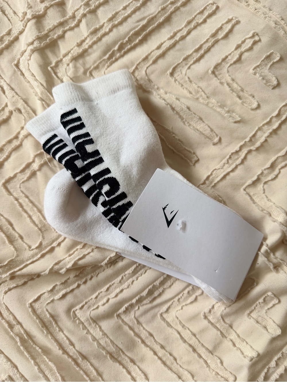 Gymshark White Crew Socks
